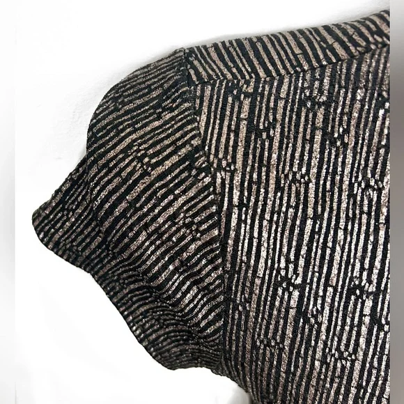 Stella Luce Metallic Ribbed Cap-Sleeve Midi Dress *NWOT - Picture 13 of 14